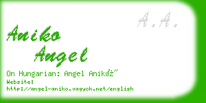 aniko angel business card